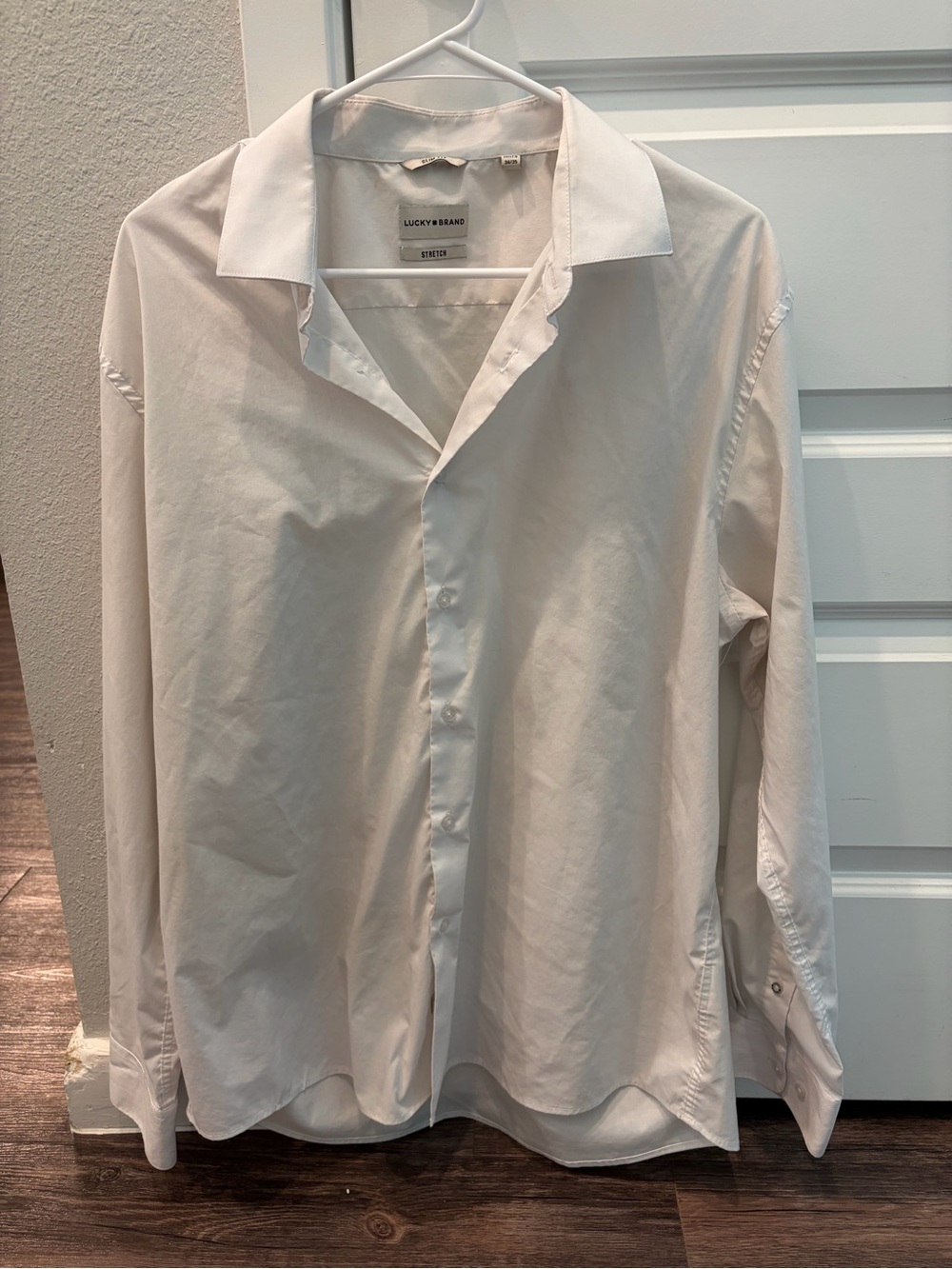 Men’s Lucky Brand White Button Down Slim Fit Shirt